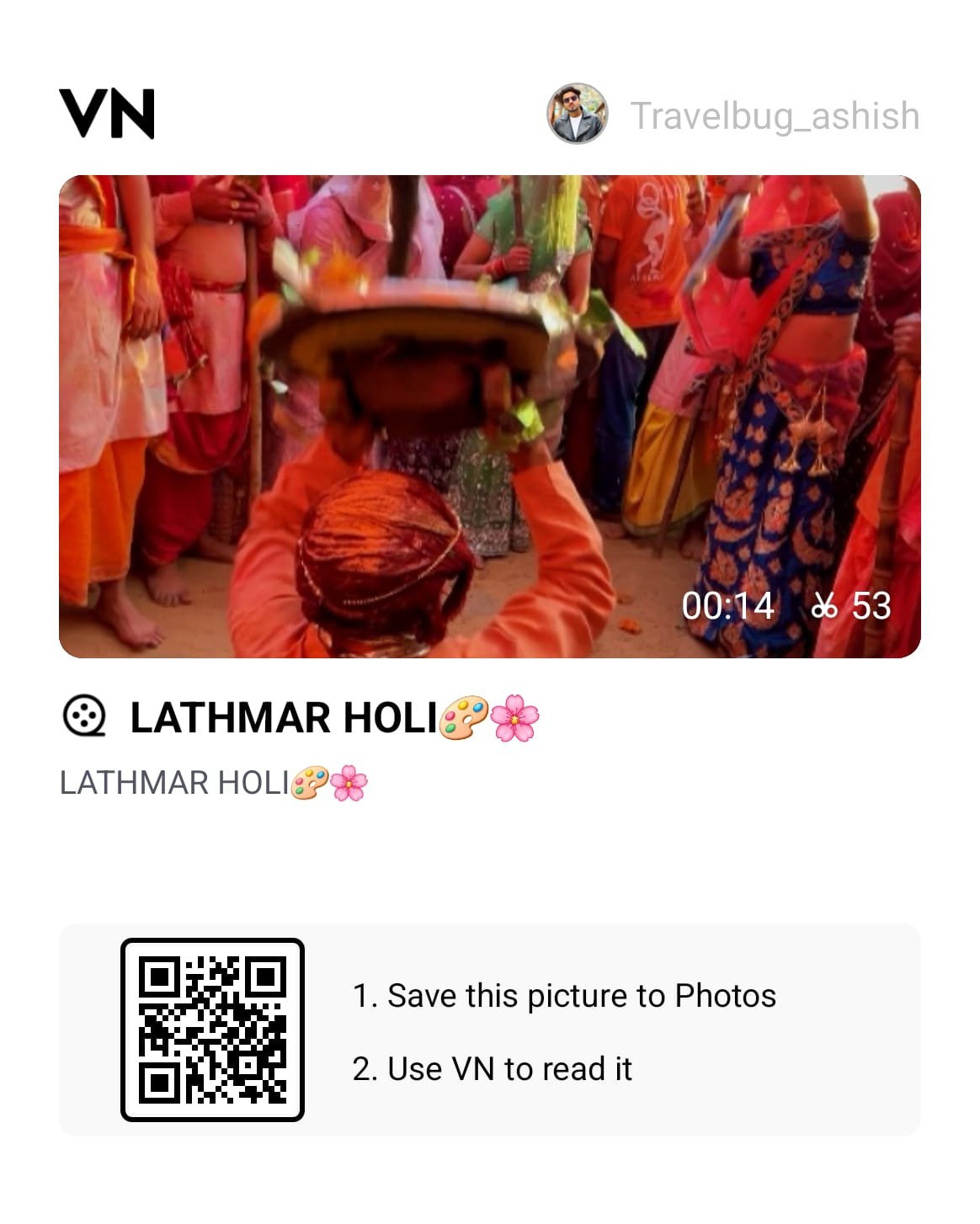 Lathamar Holi VN QR Codes
